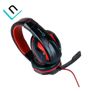 AUDIFONO ALAMBRICO GAMER HALION VIPER X15 | ROJO