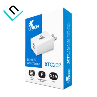 CARGADOR XTECH XTC-202 | 2 PUERTOS USB