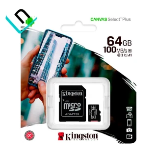 MEMORIA MICRO SD KINGSTON CANVAS SELECT, 64GB, CLASS 10