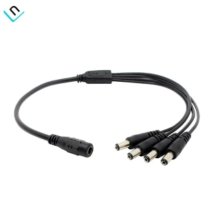 CABLE DE ENERGIA PARA CAMARA 1 ENTRADA - 4 SALIDAS